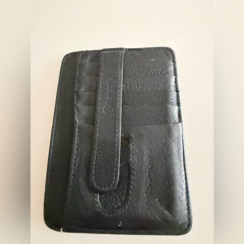 Black Leather C ard Holder  Wallet CengizPake Slim Minimalist Credit Card Case